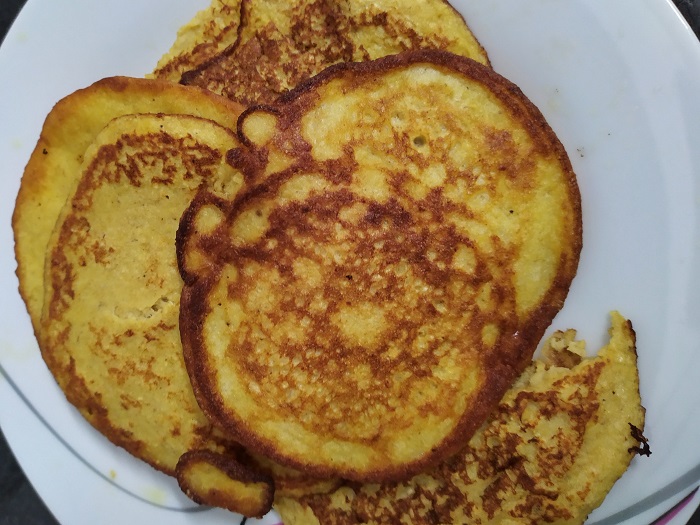 tortitas platano avena blw